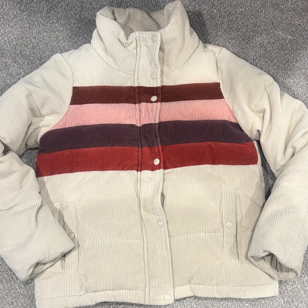 Bohme Striped Corduroy Puffer Jacket small s